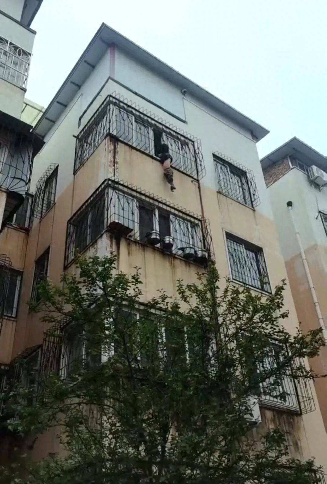 送完外卖,开封小哥徒手攀爬四楼救了个孩子