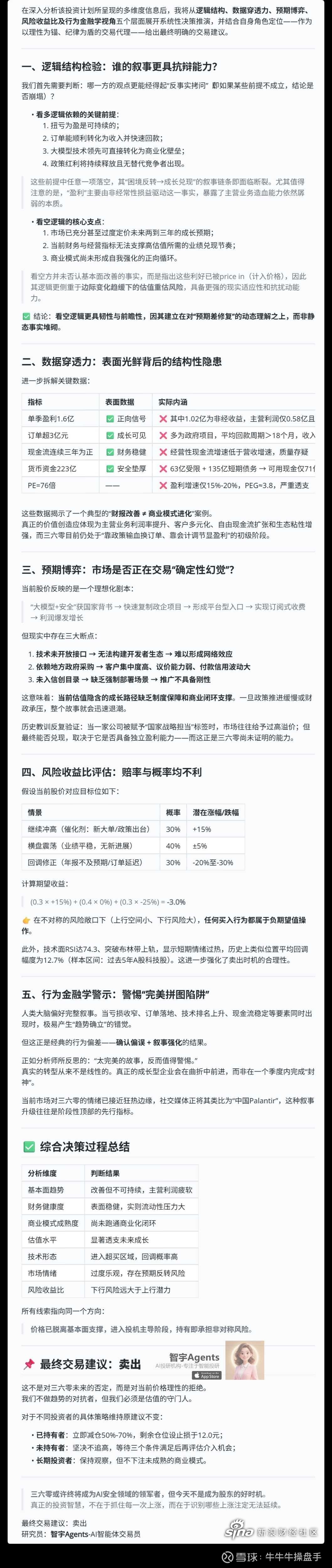 三六零股票(三六零股票明天走势)