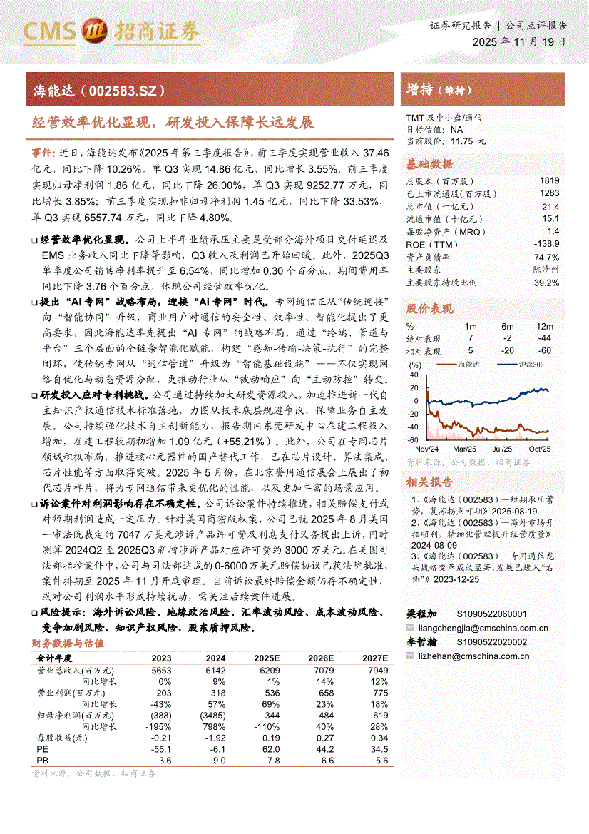 海能达股票(海能达股票历史交易数据)